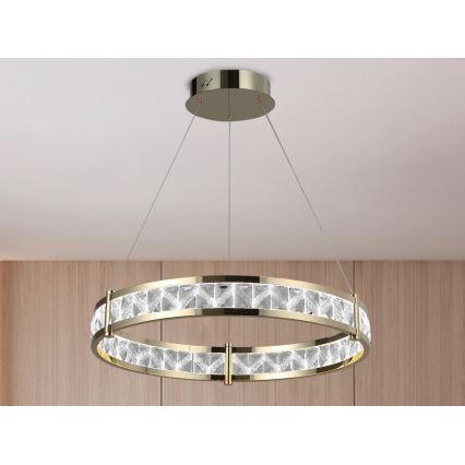 ENRIQUE Dimmable LED Crystal Chandelier on Cable, LED/55W/230V, 3000–6000K, Ø 80 cm + Remote Control