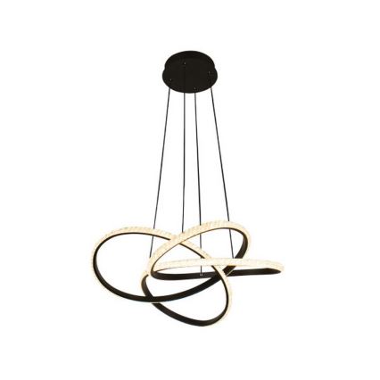 Dimmable LED chandelier suspended on cable, 95 W, 230 V, 3000–6500 K, Ø57 cm + remote control