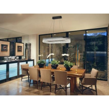 Dimmable LED Crystal Chandelier on Cable THALIA LED/50W/230V 3000-6000K + Remote Control