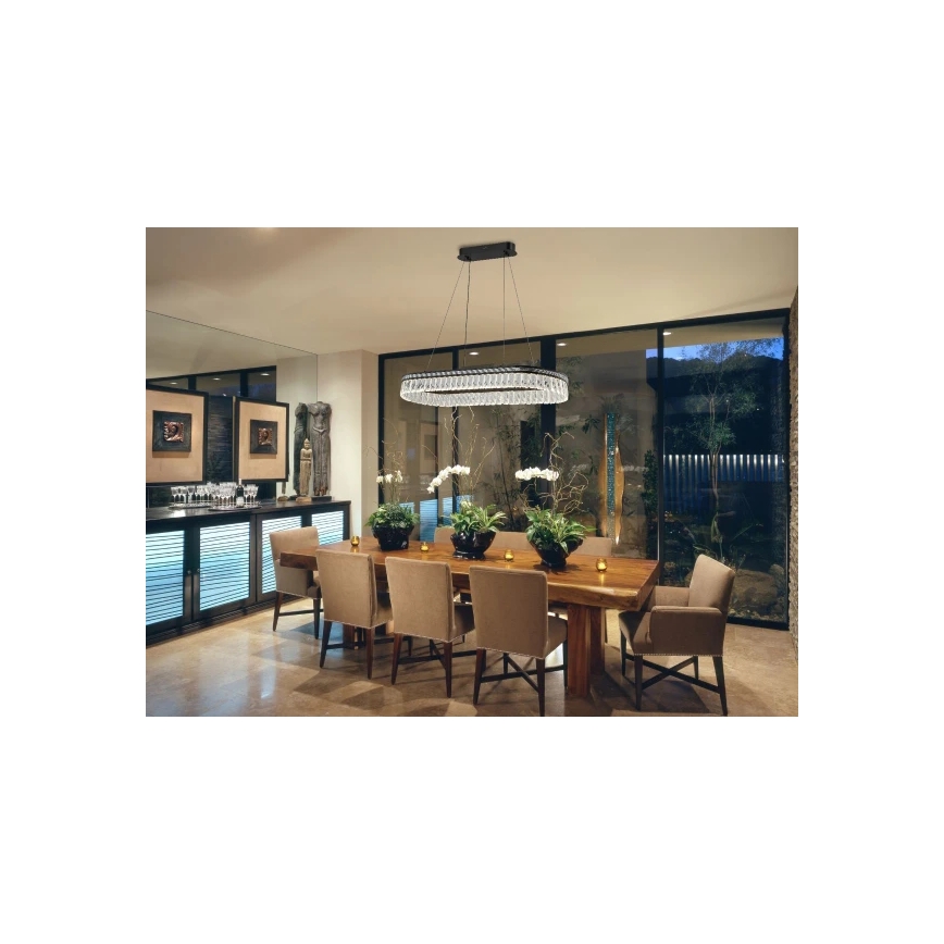 Dimmable LED Crystal Chandelier on Cable THALIA LED/50W/230V 3000-6000K + Remote Control