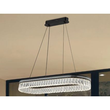 Dimmable LED Crystal Chandelier on Cable THALIA LED/50W/230V 3000-6000K + Remote Control