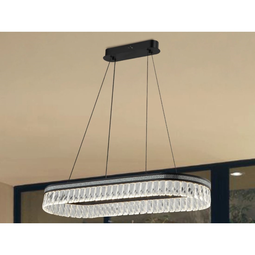 Dimmable LED Crystal Chandelier on Cable THALIA LED/50W/230V 3000-6000K + Remote Control