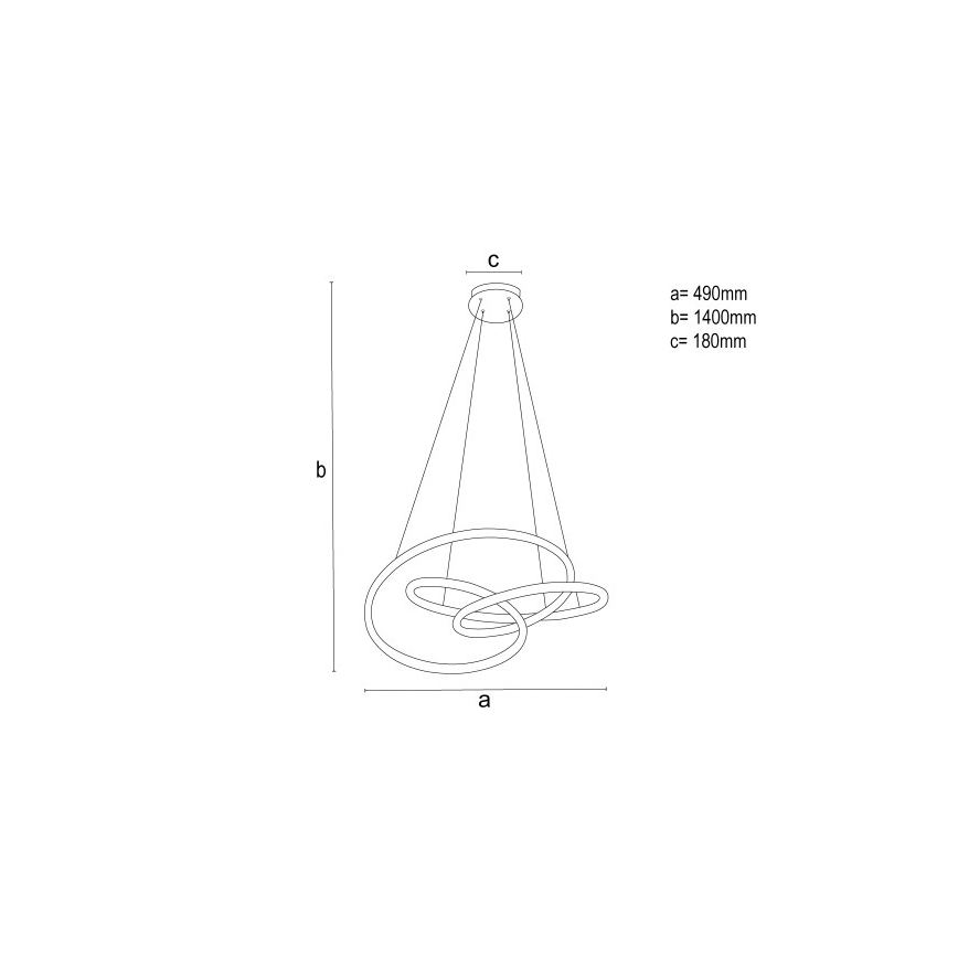 LED Dimmable Cable-Suspended Pendant Light LED/85W/230V 3000-6500K Ø 49 cm + Remote Control
