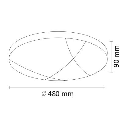 LED Dimmable ceiling light ATLAS LED/72W/230V 3000-6500K + remote control