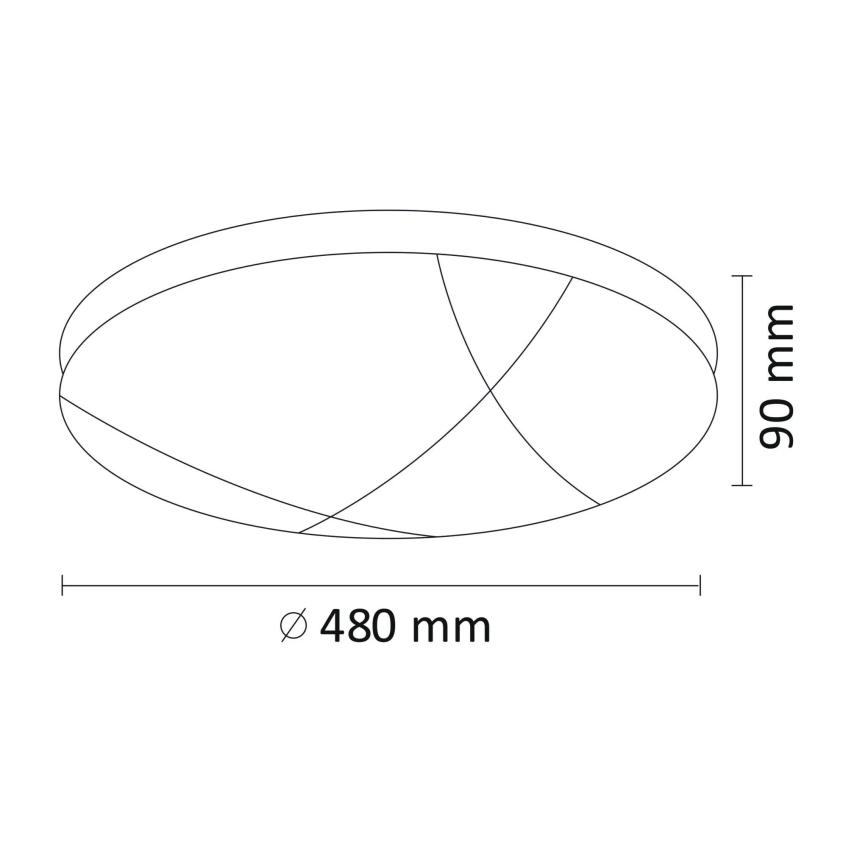 LED Dimmable ceiling light ATLAS LED/72W/230V 3000-6500K + remote control