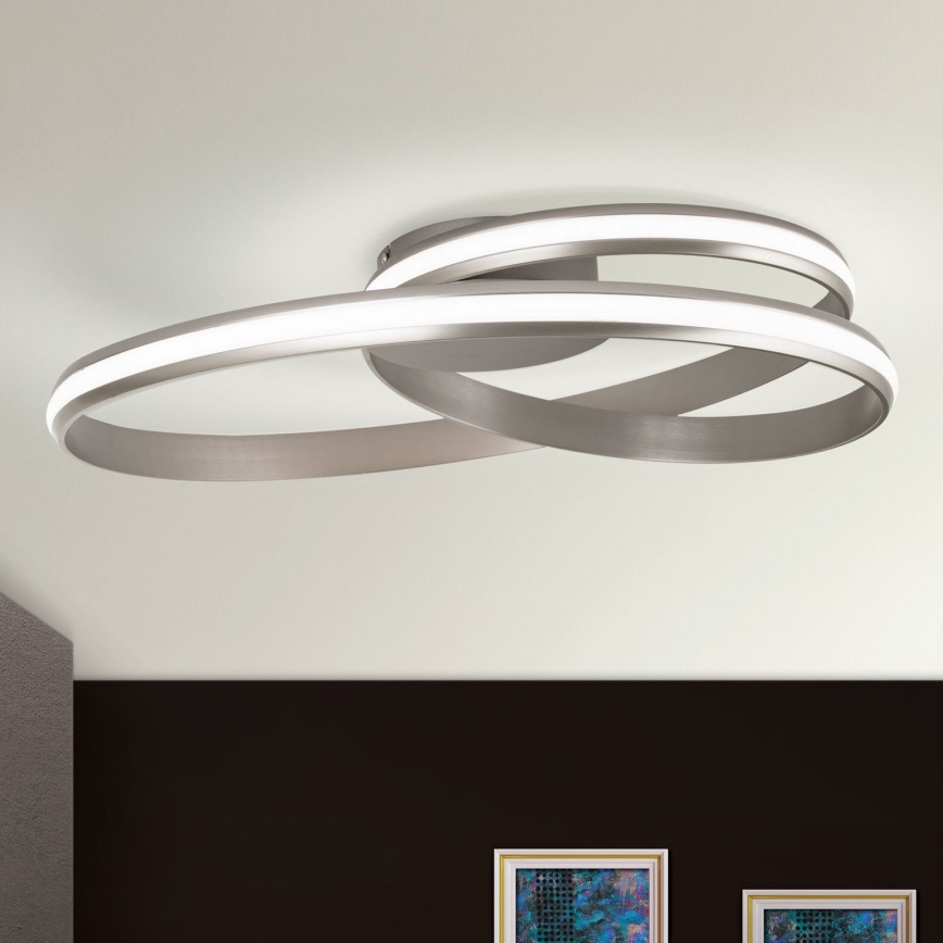 LED Dimmable ceiling light CIRCUS LED/30W/230V silver