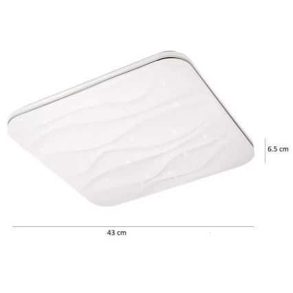 LED Dimmable ceiling light DESERT LED/72W/230V + remote control