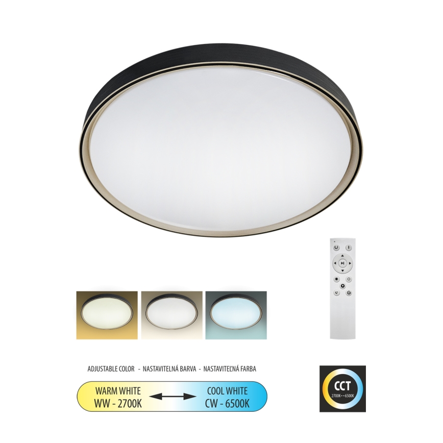 LED Dimmable ceiling light EBRO LED/36W/230V 2700-6500K d. 50 cm + remote control