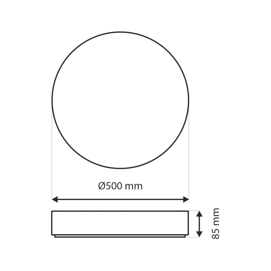 LED Dimmable ceiling light EBRO LED/36W/230V 2700-6500K d. 50 cm + remote control