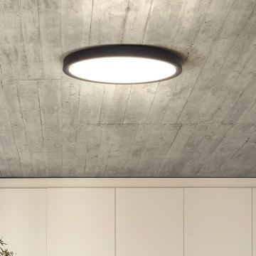 LED Dimmable ceiling light ESTELA LED/36W/230V d. 30 cm black + remote control