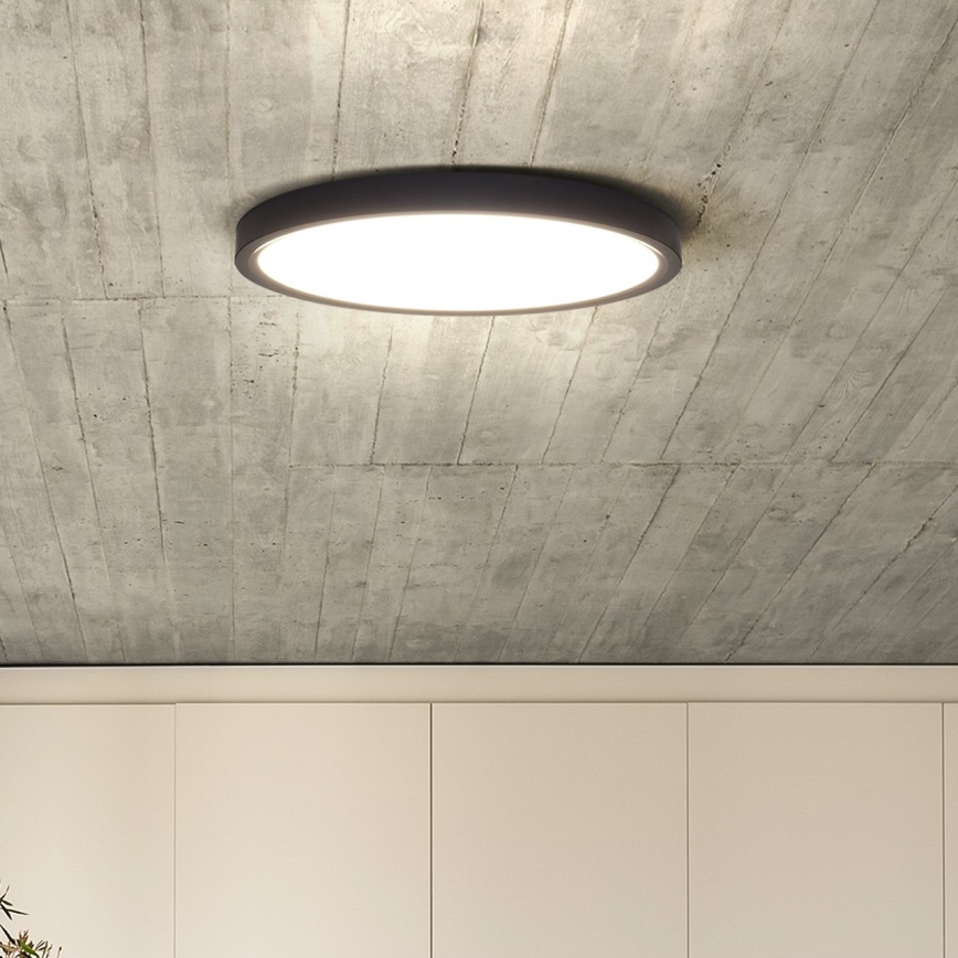 LED Dimmable ceiling light ESTELA LED/36W/230V d. 30 cm black + remote control