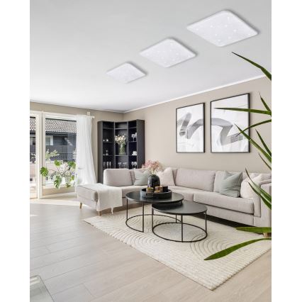 LED Dimmable ceiling light FLORA LED/36W/230V 2700-6500K 43x43 cm + remote control