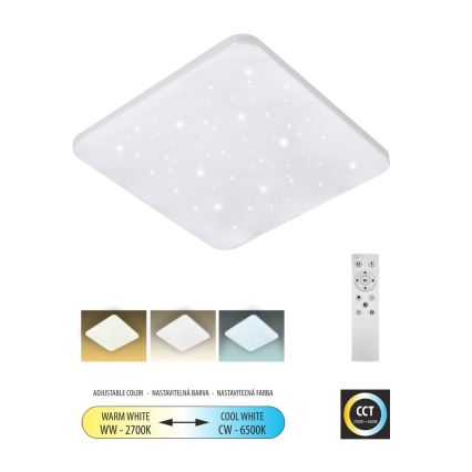 LED Dimmable ceiling light FLORA LED/36W/230V 2700-6500K 43x43 cm + remote control