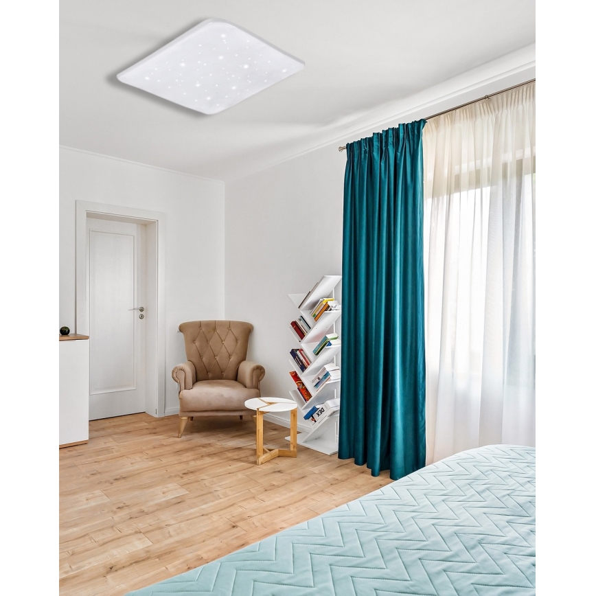 LED Dimmable ceiling light FLORA LED/60W/230V 2700-6500K 53x53 cm + remote control