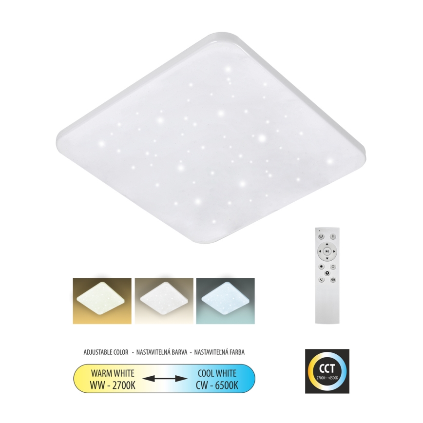 LED Dimmable ceiling light FLORA LED/60W/230V 2700-6500K 53x53 cm + remote control