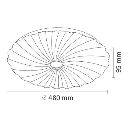 LED Dimmable ceiling light FLOWER LED/36W/230V + remote control
