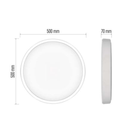 LED Dimmable ceiling light GoSmart LED/45W/230V d. 50 cm 2700-6500K Wi-Fi Tuya + remote control