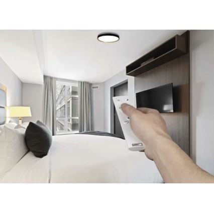 ILVI Dimmable LED Ceiling Fixture LED/30W/230V 2700-6500K Ø 40 cm Black/Beige + Remote Control