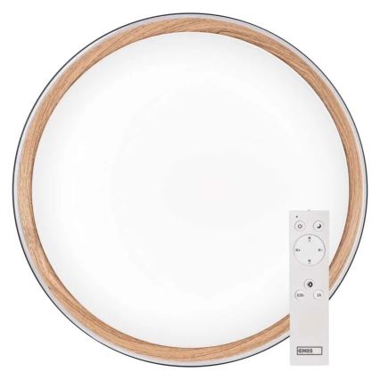 ILVI Dimmable LED Ceiling Fixture LED/30W/230V 2700-6500K Ø 40 cm Black/Beige + Remote Control