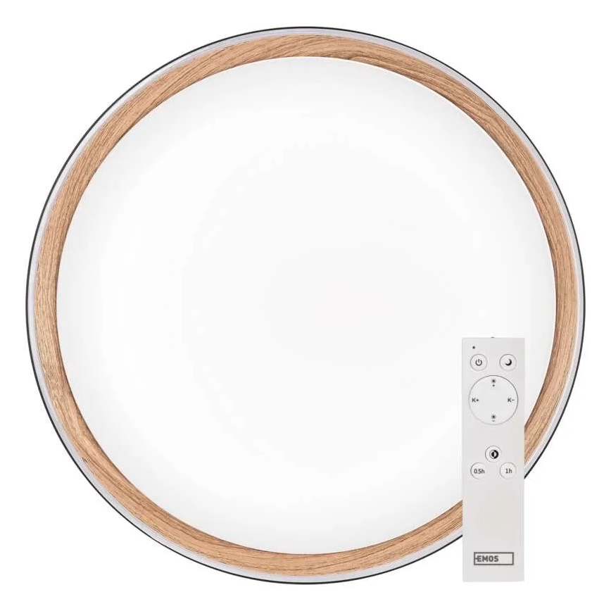 ILVI Dimmable LED Ceiling Fixture LED/30W/230V 2700-6500K Ø 40 cm Black/Beige + Remote Control