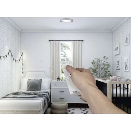 ILVI Dimmable LED Ceiling Light LED/30W/230V 2700-6500K Ø 40 cm White/Beige + Remote Control