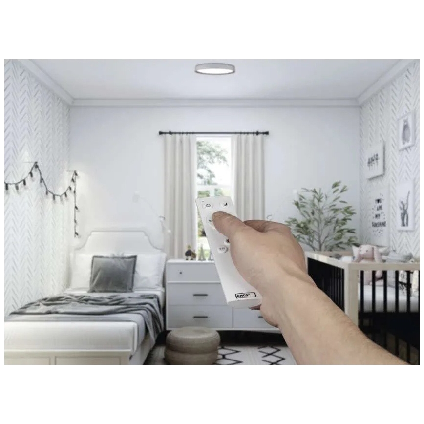 ILVI Dimmable LED Ceiling Light LED/30W/230V 2700-6500K Ø 40 cm White/Beige + Remote Control