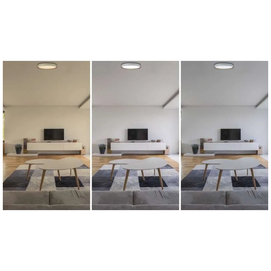 ILVI Dimmable LED Ceiling Light LED/30W/230V 2700-6500K Ø 40 cm White/Beige + Remote Control