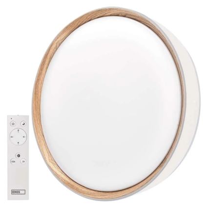 ILVI Dimmable LED Ceiling Light LED/30W/230V 2700-6500K Ø 40 cm White/Beige + Remote Control
