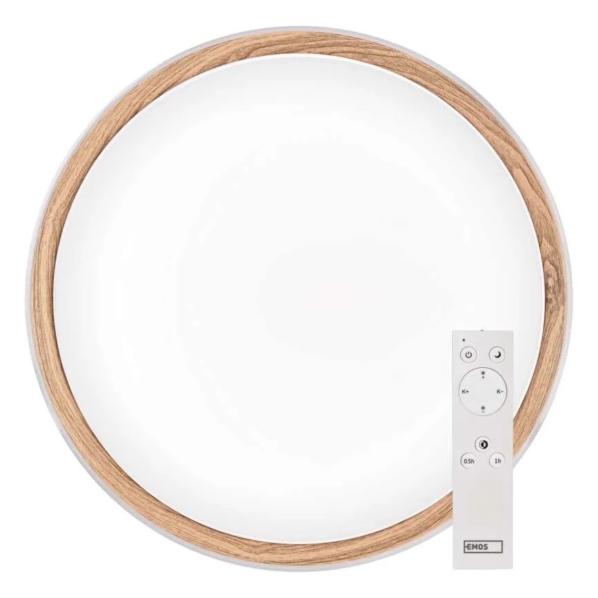 ILVI Dimmable LED Ceiling Light LED/30W/230V 2700-6500K Ø 40 cm White/Beige + Remote Control