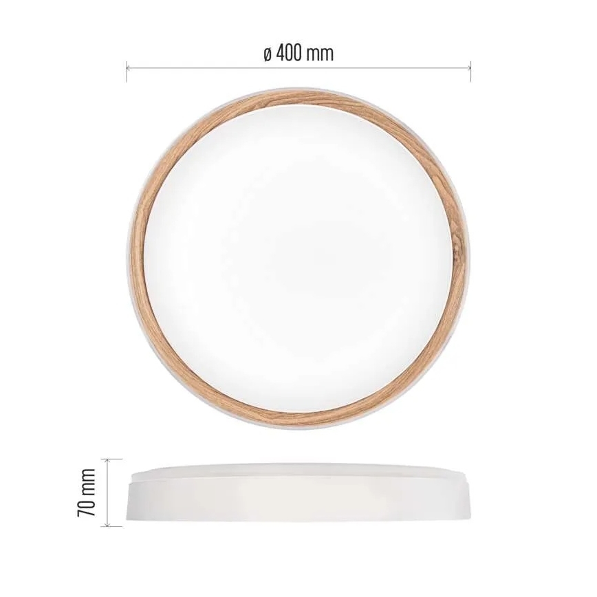 ILVI Dimmable LED Ceiling Light LED/30W/230V 2700-6500K Ø 40 cm White/Beige + Remote Control
