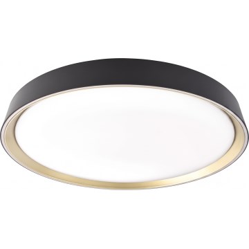 LED Dimmable Ceiling Light ILVI LED/45W/230V 2700-6500K Ø 50 cm Black/Brass + Remote Control