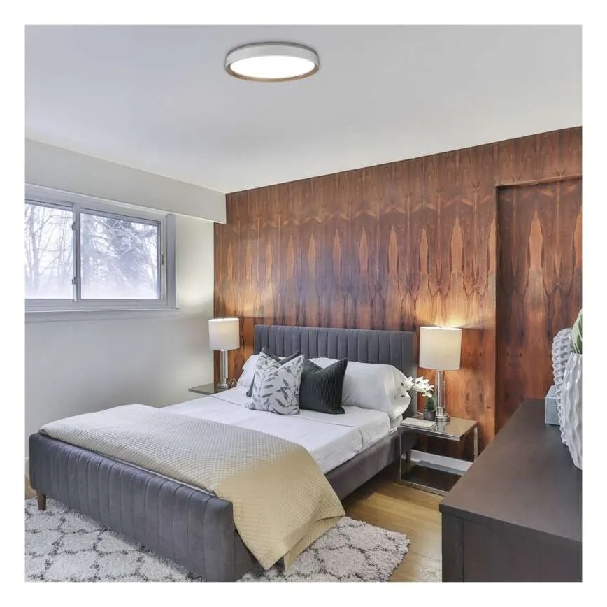 LED Dimmable Ceiling Light ILVI LED/45W/230V 2700-6500K Ø 50 cm White/Beige + Remote Control