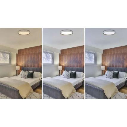 LED Dimmable Ceiling Light ILVI LED/45W/230V 2700-6500K Ø 50 cm White/Beige + Remote Control