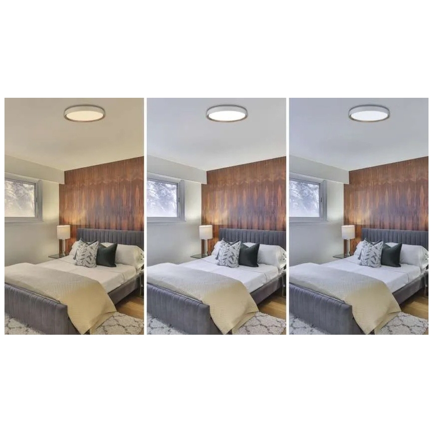 LED Dimmable Ceiling Light ILVI LED/45W/230V 2700-6500K Ø 50 cm White/Beige + Remote Control