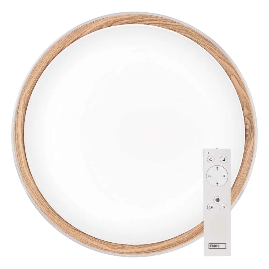 LED Dimmable Ceiling Light ILVI LED/45W/230V 2700-6500K Ø 50 cm White/Beige + Remote Control