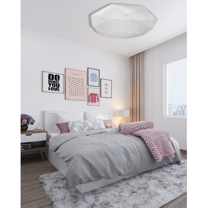 LED Dimmable ceiling light INDUS LED/60W/230V 2700-6500K d. 58 cm + remote control