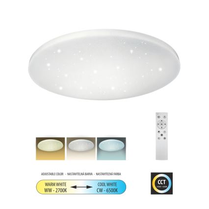 LED Dimmable ceiling light IPOLY LED/60W/230V 2700-6500K d. 58 cm + remote control
