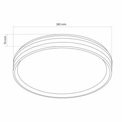 LED Dimmable bathroom ceiling light JADWIGA LED/42W/230V d. 38,5 cm 3000-6000K IP44 + remote control