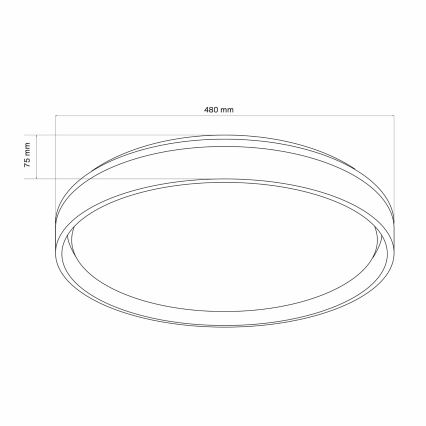 LED Dimmable bathroom ceiling light JADWIGA LED/72W/230V d. 48 cm 3000-6000K IP44 + remote control