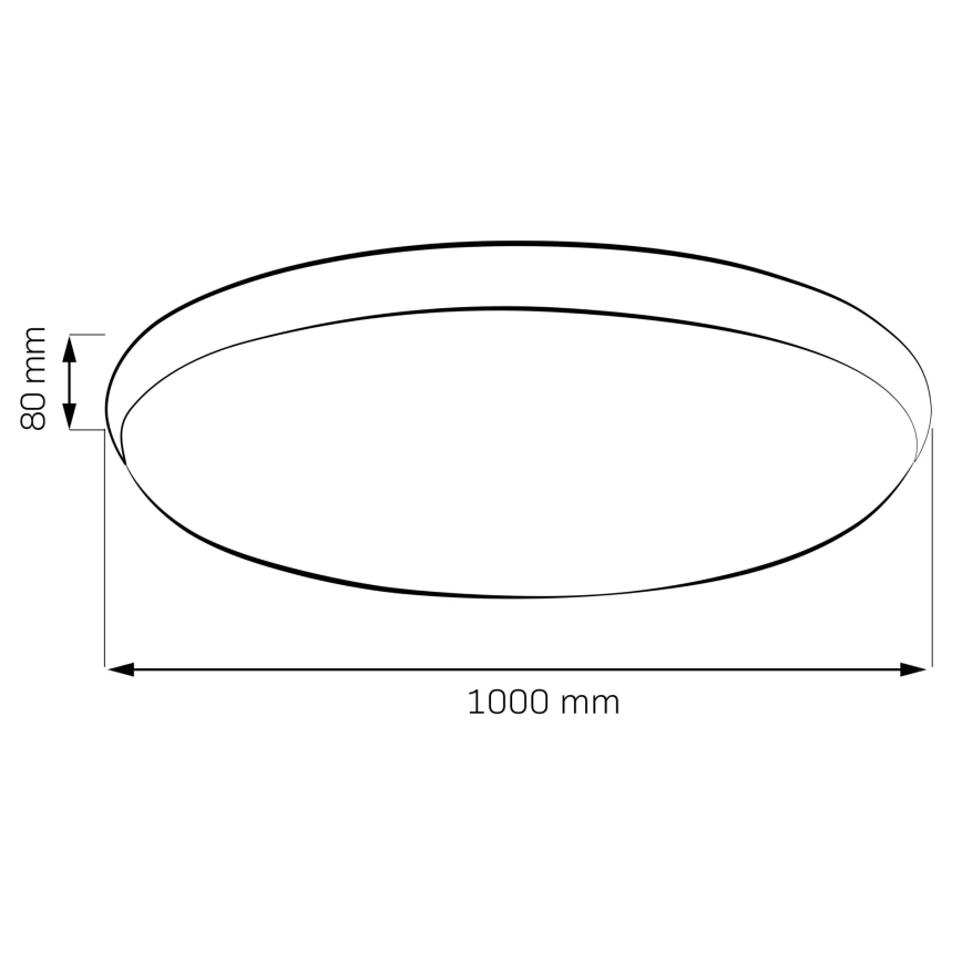 Dimmable LED ceiling light KERN LED/100W/230V 3000/4000/6000K dia. 100 cm black + remote control