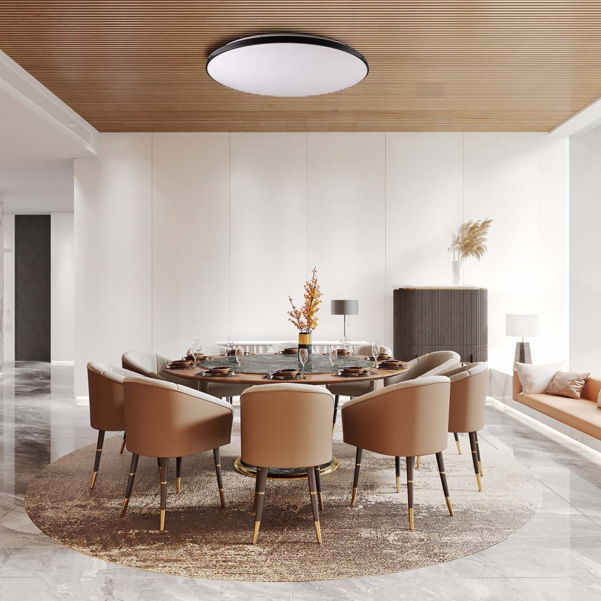 LED Dimmable ceiling light KERN LED/80W/230V 3000-6000K d. 80 cm black + remote control