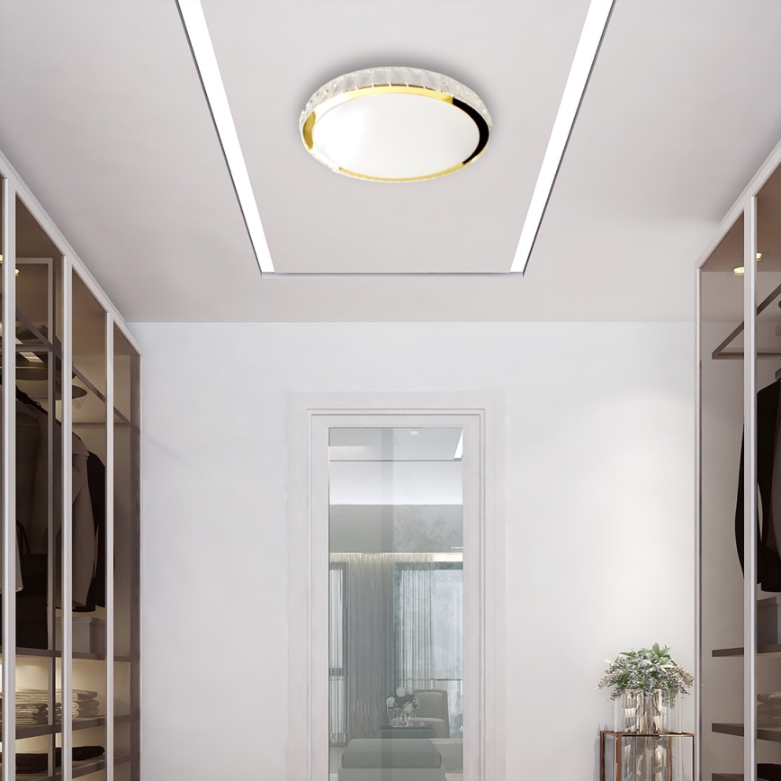 LED Dimmable ceiling light LAYLA LED/50W/230V 3000/4000/6000K gold + remote control