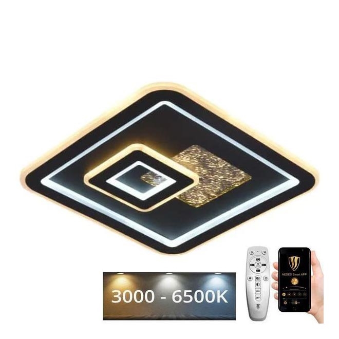 LED Dimmable ceiling light LED/110W/230V 3000-6500K black + remote control