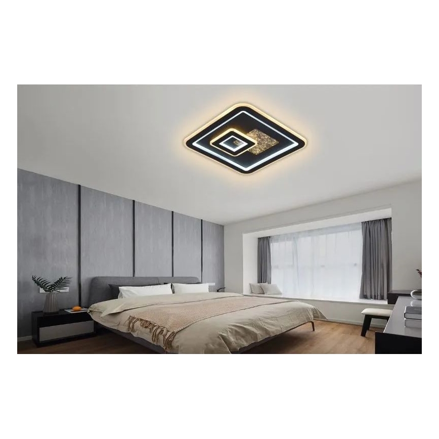 LED Dimmable ceiling light LED/110W/230V 3000-6500K black + remote control