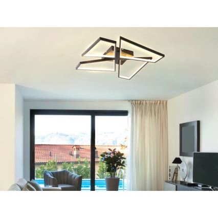 LED Dimmable ceiling light LED/115W/230V 3000-6500K black + remote control