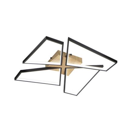 LED Dimmable ceiling light LED/115W/230V 3000-6500K brown/black + remote control