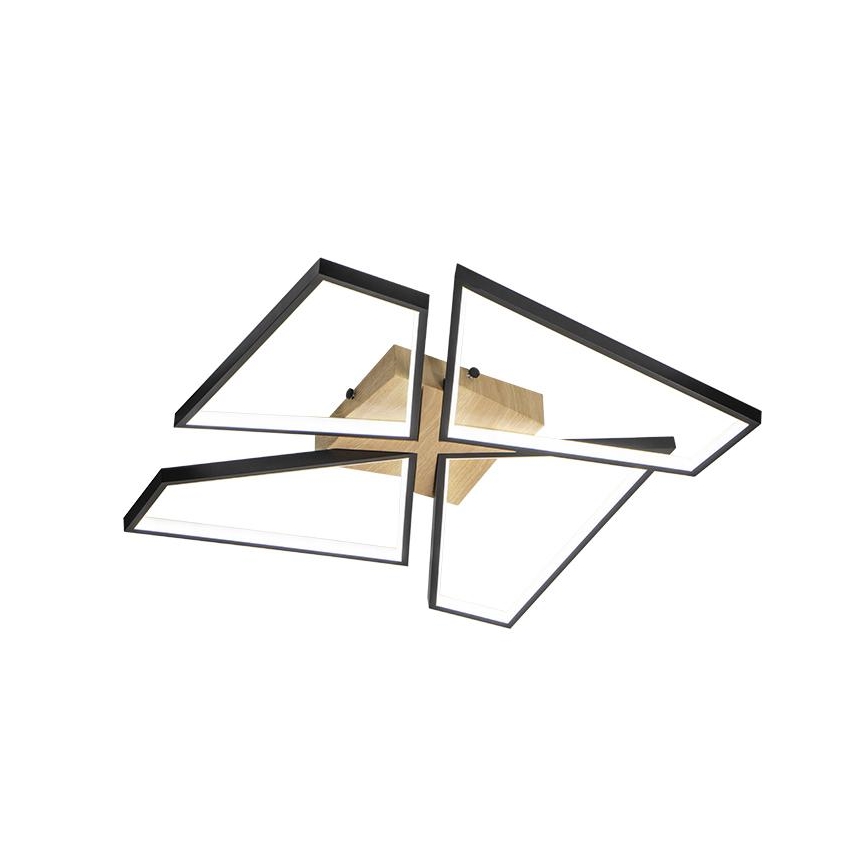LED Dimmable ceiling light LED/115W/230V 3000-6500K brown/black + remote control