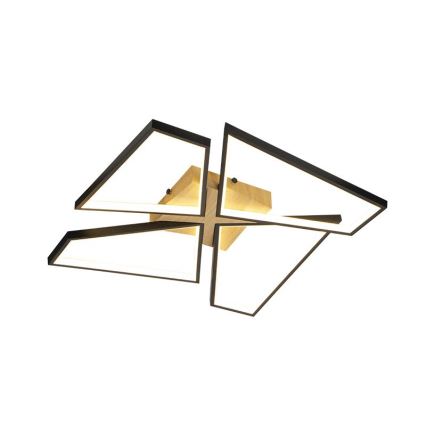 LED Dimmable ceiling light LED/115W/230V 3000-6500K brown/black + remote control
