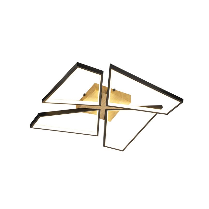 LED Dimmable ceiling light LED/115W/230V 3000-6500K brown/black + remote control