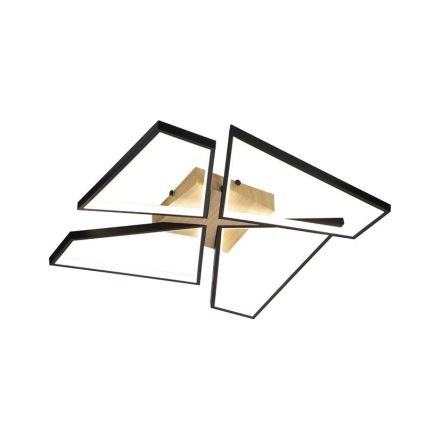 LED Dimmable ceiling light LED/115W/230V 3000-6500K brown/black + remote control